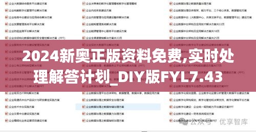 2024新奥正版资料免费,实时处理解答计划_DIY版FYL7.43