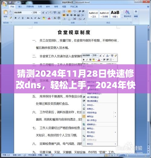 2024年DNS设置快速修改指南，详细步骤，适合初学者与进阶用户，轻松上手！