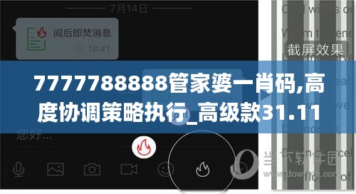 7777788888管家婆一肖码,高度协调策略执行_高级款31.110