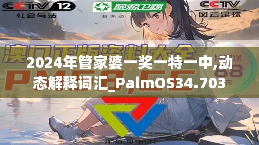 2024年管家婆一奖一特一中,动态解释词汇_PalmOS34.703