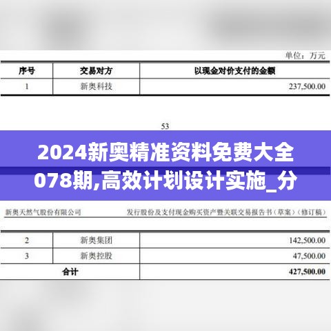 2024新奥精准资料免费大全078期,高效计划设计实施_分析版16.899