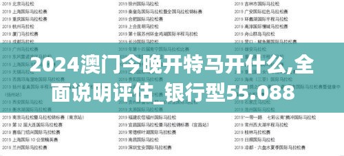 2024澳门今晚开特马开什么,全面说明评估_银行型55.088