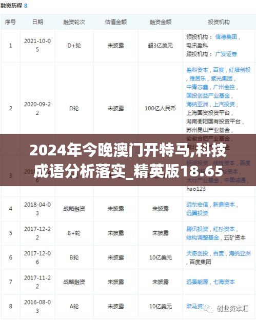 2024年今晚澳门开特马,科技成语分析落实_精英版18.65