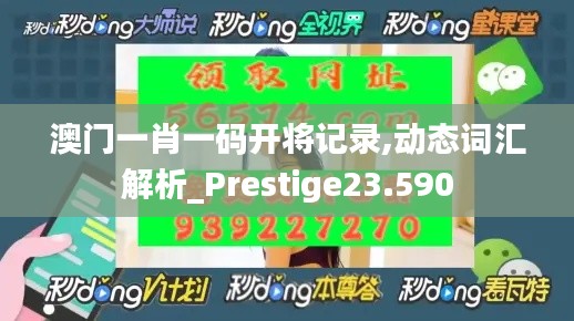 澳门一肖一码开将记录,动态词汇解析_Prestige23.590