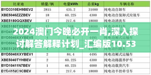 2024澳门今晚必开一肖,深入探讨解答解释计划_汇编版10.533