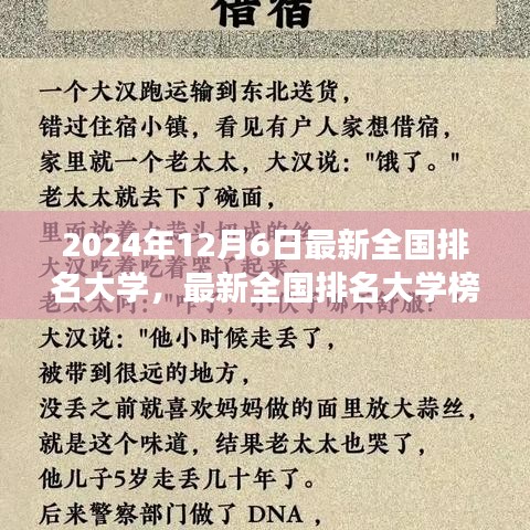 聚焦最新全国排名大学榜单，探寻背后深层意义