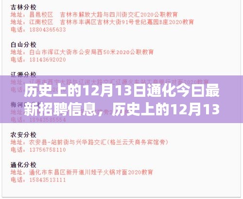 历史上的12月13日通化招聘信息与心灵之旅，寻找宁静的微笑与自然的魅力