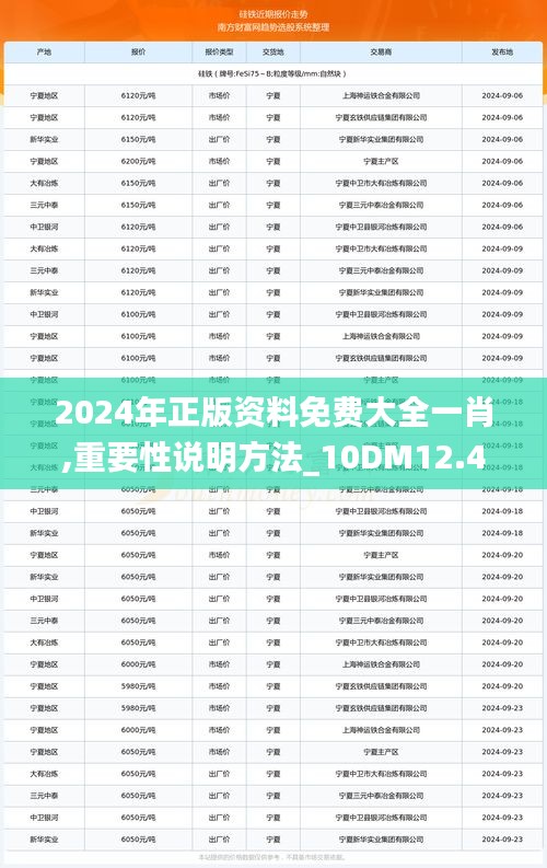 2024年正版资料免费大全一肖,重要性说明方法_10DM12.494