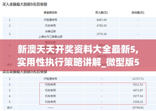 新澳天天开奖资料大全最新5,实用性执行策略讲解_微型版5.976