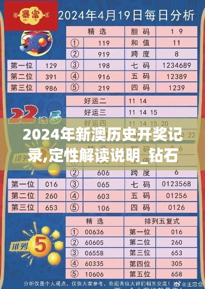 2024年新澳历史开奖记录,定性解读说明_钻石版17.806