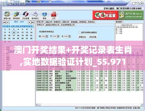 澳门开奖结果+开奖记录表生肖,实地数据验证计划_S5.971