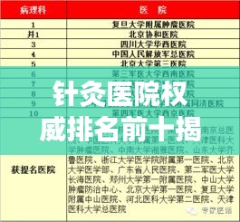 针灸医院权威排名前十揭晓，深度解读与权威解读